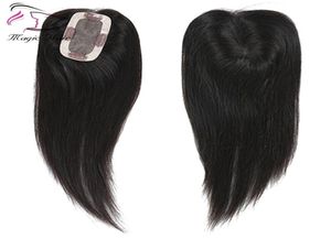 Personnalisation du toupet de cheveux noirs naturels Selon vos exigences postippe cheveux raies Femmes Topper Brésilien Remy Hair5962131