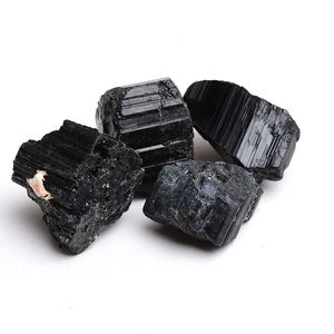 Tourmaline noire naturelle OreGem brut Spécimens minéraux Cristaux irréguliers Rayonnement redectromagnétique Deuce Elgaussing Energy Stone