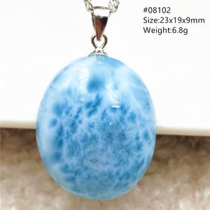 Bleu naturel Larimar perles pendentif Larimar bijoux de bijoux d'eau rectangle