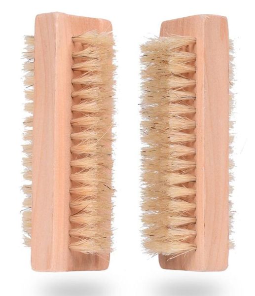 Bristle de sanglier naturel brosse en bois brosse à ongles Pied Nettoyer Brosse de massage corporel Masage des outils de maquillage EWF3319854276