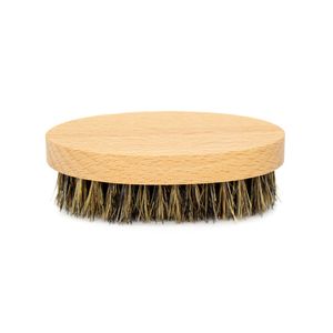 Cheveux de sanglier naturel poils barbe moustache brosse rasage peigne hommes visage Massage rond manche en bois à la main barbe brosses dh8176