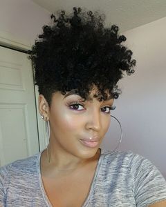 Natuurlijke bord hairstyle menselijk haar paardenstaart afro bladerdeeg 100% maagd pony staart haar echte natuurlijke haar paardenstaart extensie