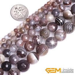 AGATES NATURALES AGATAS REDONDAS CONDUCAS PARA JOYAS HACER STRAND 15 pulgadas Bead de acceso de acceso de bricolaje 4 mm 6 mm 8 mm 10 mm 231227