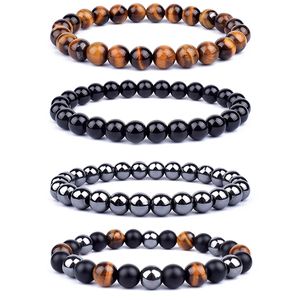 Bracelet naturel 8mm oeil de tigre perles brins Bracelet Bracelet pour bijoux à bricoler soi-même femmes et hommes présents amulette accessoires