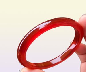 Natuurlijke Brazilië Red Agaat Bangle Kleine strip Pure Exquisite Color Patroon Chalcedony5739948