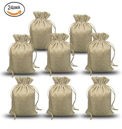 Sacs de jute naturels sacs bonbons sacs de mariage favor