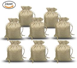 Sacs de jute naturels sacs bonbons sacs de mariage favor