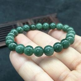 Bracelets de jadéite naturel de la Birmanie naissante Bracelets de la chute de la chute de la chute de l'amulette en pierre de jade pour femmes et hommes cadeau 240529