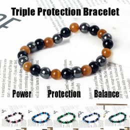 Natuurlijke katten Oog obsidiaan Hematiet armbanden mannen voor magnetische gezondheidsbescherming Opaal soul sieraden pulsera 240423