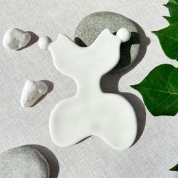 Natuurlijke keramische Gua Sha-massagetool voor facelift Body Muscle Relief Schrapen Guasha Board Facial Massager Huidverzorgingshulpmiddelen