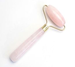 Chakra rose rose quartz sculpté reiki cicatrisation gua sha beauté single roller massor massor stick with alliage goldplated7884274