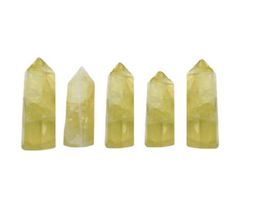 Cristal Citrino Natural Torre Artes Ornamento Mineral Chakra Varinhas de Cura Reiki Pedra de Energia de seis lados Ponto de Quartzo Pilar mágico wa1760943