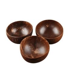 Decoración de tazón de coco natural Ensalada de fruta de fideos Arroz de madera Handicraft Creative Shell Bowls SN5071117021