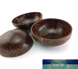 Tazón de coco natural decoración de fruta ensalada fideos arroz de madera manual de madera tazones de concha creativa2306372