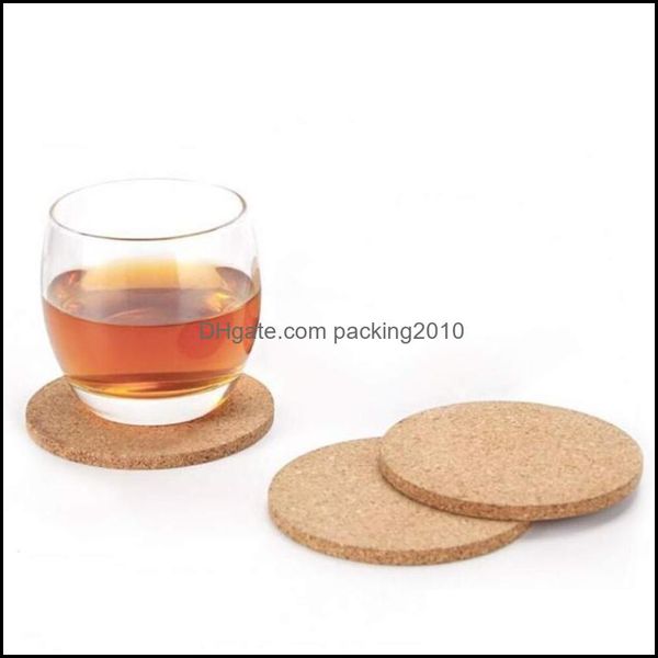 Alfombrilla para taza de café Natural, posavasos de corcho resistente al calor de madera redonda, alfombrilla para bebida de té, decoración de mesa, venta al por mayor, Lx3906, entrega directa, 2021, alfombrillas decorativas