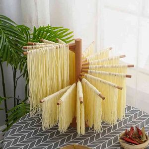 Natuurlijke opvouwbare houten pasta droogrek High Quanlity Beechwood Noodle Stand