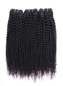 Color natural 3 Bundles Afro Kinky Remy Remy Indian Human Hair Weaving 1026 pulgadas sin trama de desprendimiento1122074