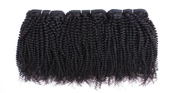 Color natural 3 Bundles Afro Kinky Remy Remy Indian Human Hair Weaving 1026 pulgadas sin trama de desprendimiento5500447