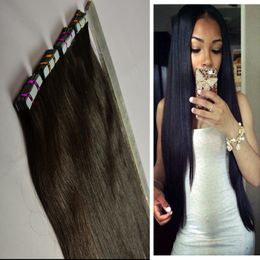 Cinta brasileña del pelo de la Virgen del color natural 7a en extensiones del pelo Remy 80 piec Cinta del pelo humano de la trama de la piel ins 200g PU