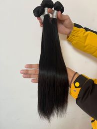 3 paquets de tissage de cheveux humains brésiliens de couleur naturelle, Extensions de cheveux humains, 3 pièces