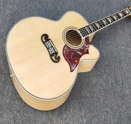 Natuurlijke kleur Cutaway J200 Akoestische gitaar Esdoorn body Guitarra Massief sparren bovenblad Palissander toets9864269