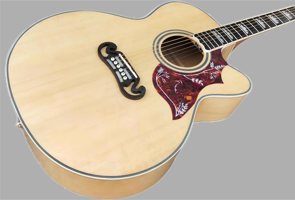 Couleur de couleur naturelle J200 Guitare acoustique Body Body Guitarra Solid Spruce Top Rosewood Forfard 2569