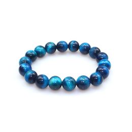 Natuurlijke kleurrijke Tiger Eye Stone kralen armband strengen elastisch touw 8mm 10mm Spacer sieraden cadeau voor mannen vrouwen