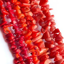 Natuurlijke koraalchipsteen kralen Diy Losse kralenstreng voor sieraden maken ketting Bracelet oorrang Groothandel gratis verzending