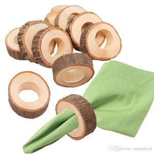 Natuurlijke creatieve houten onafgewerkte cirkel hout hangers servet ring voor ambachtelijke maken hotel tafel DIY projecten bruiloft LX01226