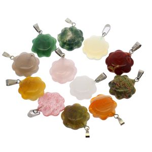 Agate en cristal naturel semi gemme tournesol 12 assortiment de pendentifs en pierres précieuses boîte pendentif collier
