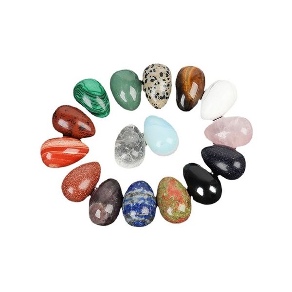 Cristal naturel Jade Egg Art Yoni Eggs Reiki Healing Energy massage aux pierres fournitures de beauté