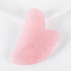 Massager de la cara Gua Sha Tool Natural Rose Quartz Guasha raspando masaje masaje cuello ojo facial elevación de la plataforma adelgazante elimina las arrugas cuidado de la piel de belleza