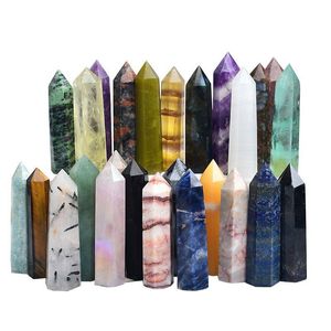 Natuurlijk kristalpunt Arts Ornament Chakra Healing Reiki Energiesteen mineraal Quartz Pijler toverstaf 5-6cm Lengte Iuwmr