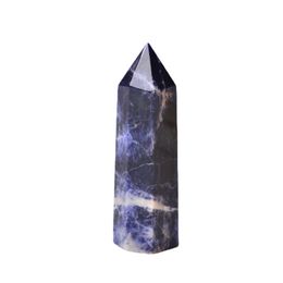 Punto de cristal Natural de zafiro, adornos artesanales de piedra en bruto, capacidad de columna de cuarzo, varitas curativas minerales, pilar de energía Reiki