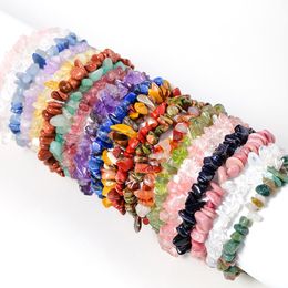 Natuurlijke kristallen stenen armband onregelmatige grind kralen armbanden mode -accessoires dames decoratieve producten