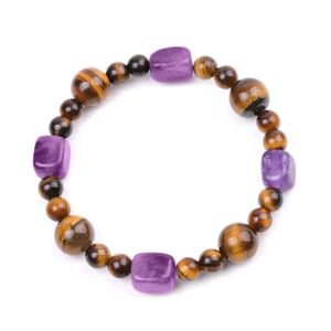 Naturel Énergie Cristal Pierre À La Main Perlé Brins Élastique Charme Bracelets Pour Hommes Femmes Yoga Bijoux