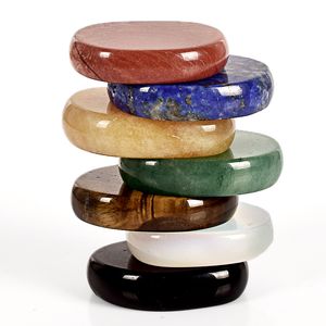 Piedra de piedra de cristal natural Favor de la gema Piece colorido Chakra Yoga Power Power DIY Crafts colgante