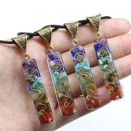 Collier pendentif en pierre de cristal naturel, collier de gravier coloré, pierres précieuses énergétiques de Yoga, cadeaux créatifs