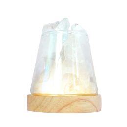 Cristales naturales Lámpara de aroma eléctrico Difusor Mist Diffuser de aceite esencial con luz de atmósfera para el automóvil en el hogar