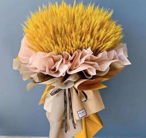 Fleur séchée naturelle, couleur préservée, 60cm, gerbes de blé sec, un paquet de 100 pièces pour la décoration de la maison