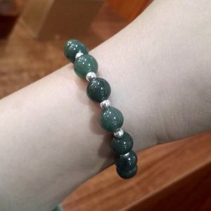émeraude naturelle aproduct perles vertes d'huile bracelet de jade perles rondes bracelets pour hommes et femmes