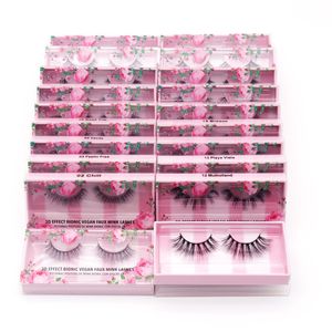 Natuurlijke valse wimpers lange en volledige make -up 3D faux mink strip lashes extensie super donzige dikke wimpers