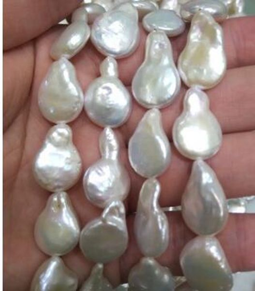 Perle d'eau douce naturelle 12-13 mm collier de perles bouton Perles fabrication de produits semi-finis en gros