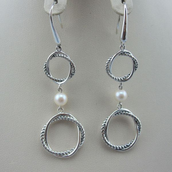 Boucles d'oreilles à tige en argent sterling 925 avec perles d'eau douce naturelles, créoles à maillons ronds, bijoux fins, pavé de diamants, accessoires infinis, cadeau de fête