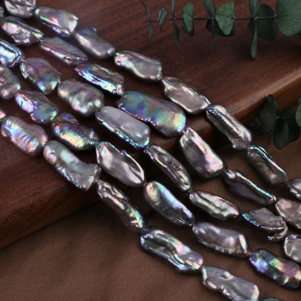 Perles de perle d'eau douce naturelles noires irrégulières perles d'espaceur en vrac pour les joaillers Bracelets Bracelets