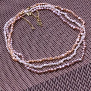 Natural Freshwater Pearl Choker Ketting Barokke parels Sieraden Voor Vrouwen Bruiloft Koper Clasp Ketting Kettingen Gift Geheel