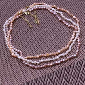 Collier de tour de cou de perle en eau douce naturelle bijoux de perles baroques pour femmes Colliers de chaîne de folie en cuivre cadeau en gros 240429
