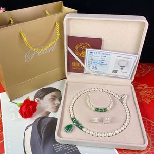Collier de perles d'eau douce naturelles pour femmes, ensemble de trois pièces, cadeau de fête des mères, petite amie