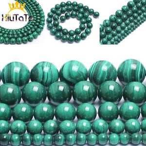 Natuurlijke Echt Malachite Steen Groene Ronde Losse Spacer Kralen Voor DIY Sieraden Maken Armband Ketting 15 '' 4/6/8/10 / 12mm