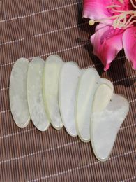 Natural Gua Sha Board Green Jade Stone Guasha Cure ACUPUNCTURE MASSAGE TOL BORPS FACE RELACHATION BEAUTUY SANTÉ TOLL9407418